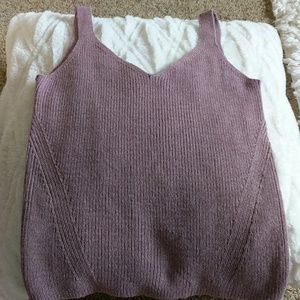 Purple rust colored sweater tank knit!